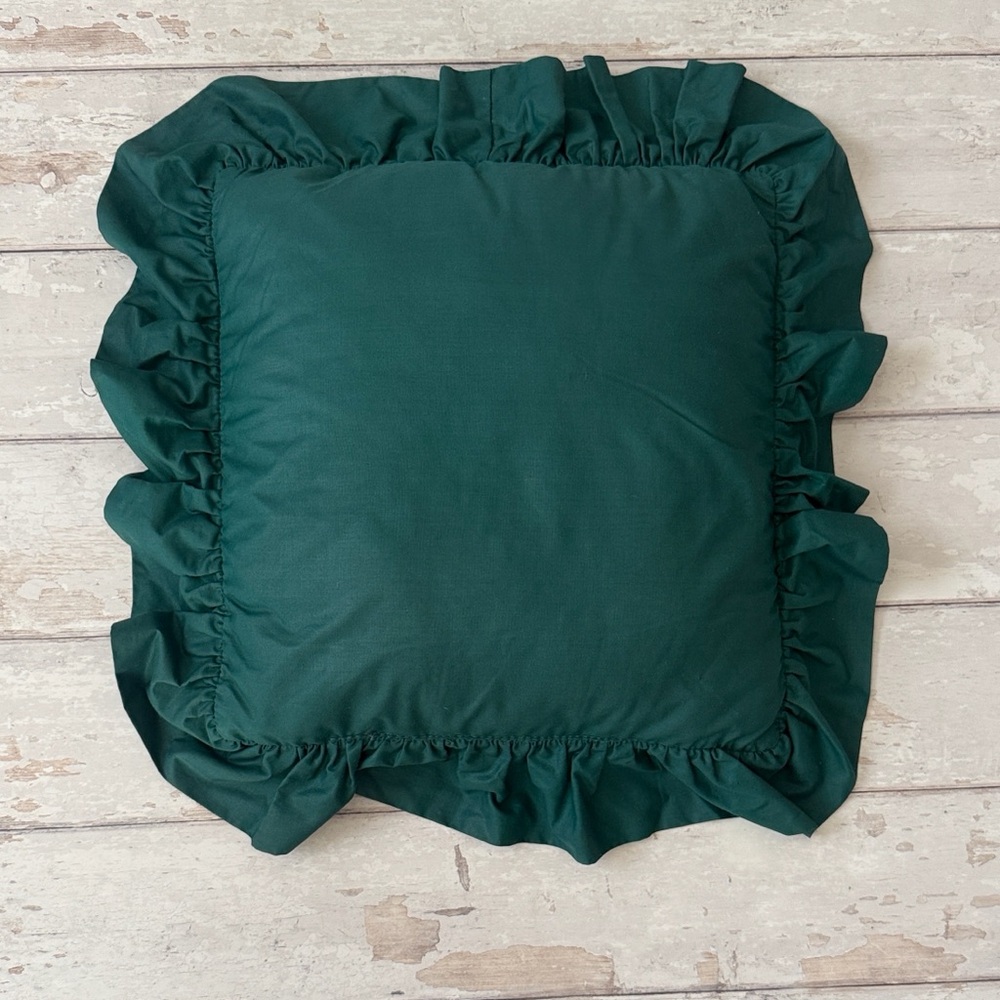 Emerald Green Couch Bed Square Throw Pillow 16x16in Filler Included